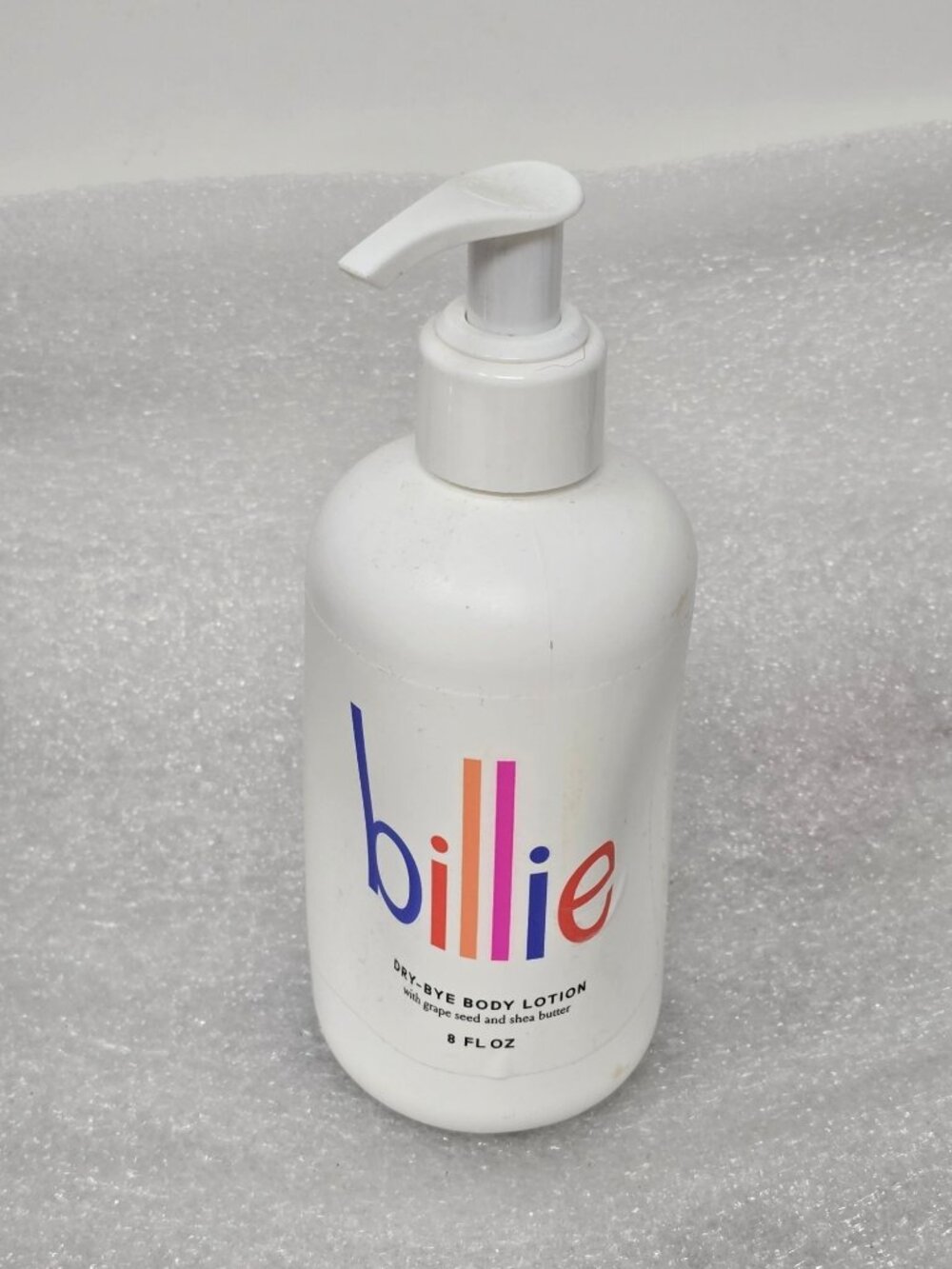 Billie Dry Bye Body Lotion With Grape Seed & Shea Butter 8 Fl Oz Pump Bottle